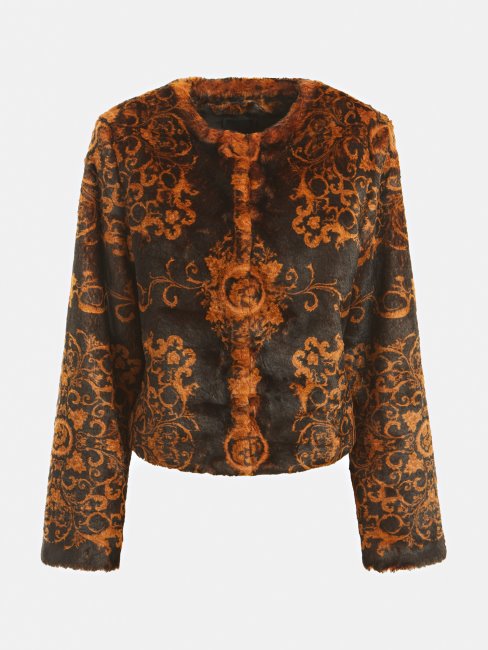 Veste En Fausse Fourrure Motif Multicolore Guess Marciano