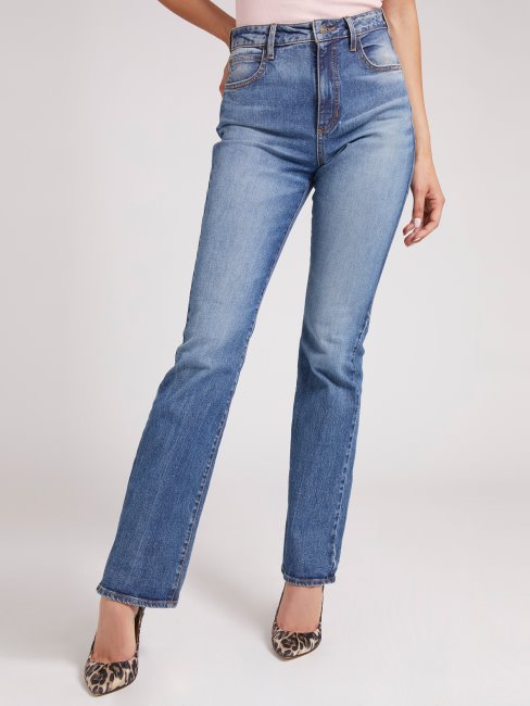 Pantalon Denim Fit And Flare Bleu Guess