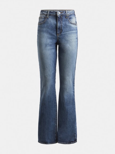 Pantalon Denim Fit And Flare Bleu Guess