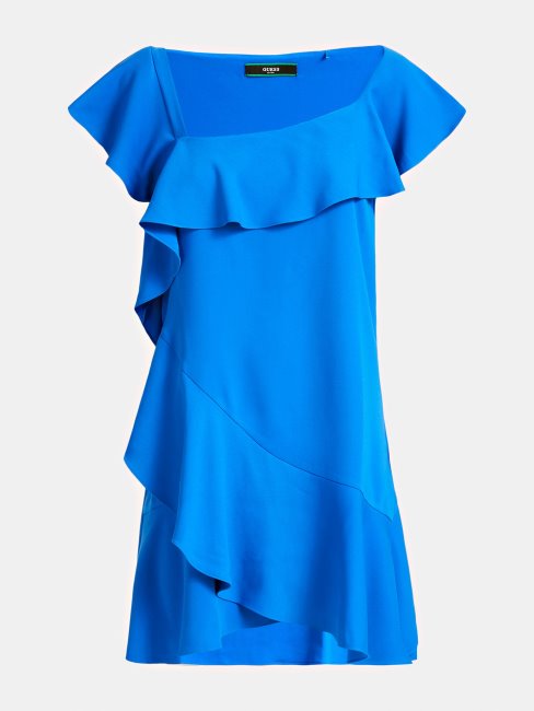 Robe à Volants Bleu Guess