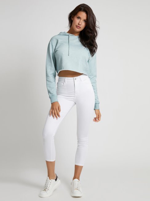 Sweat Guess Bleu Clair Effet Usé