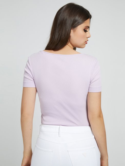 Top Côtelé Lilas Guess