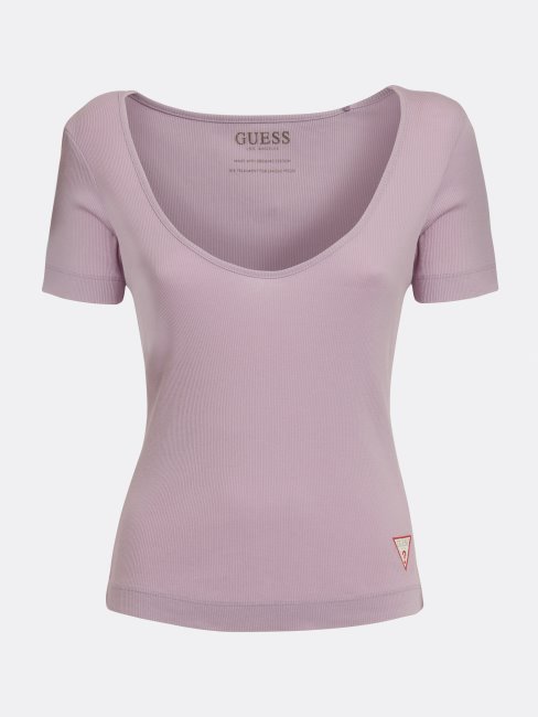 Top Côtelé Lilas Guess