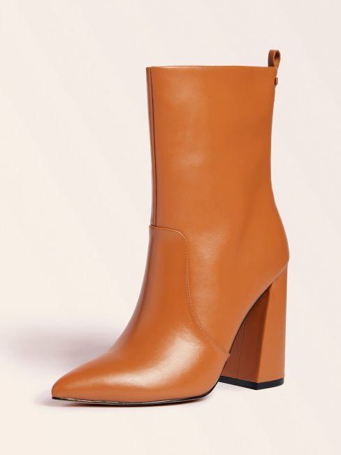 Bottines Guess Marciano En Cuir Véritable Marron