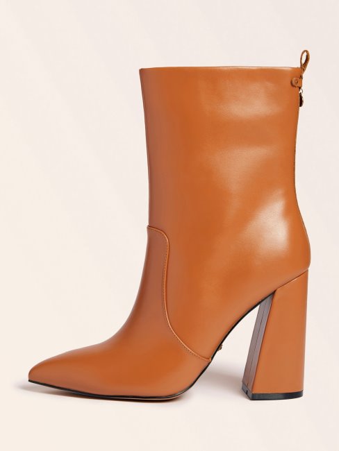 Bottines Guess Marciano En Cuir Véritable Marron