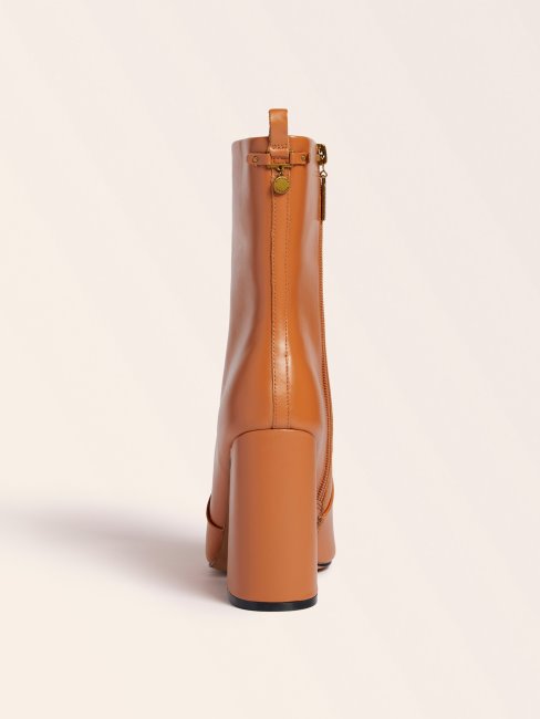 Bottines Guess Marciano En Cuir Véritable Marron