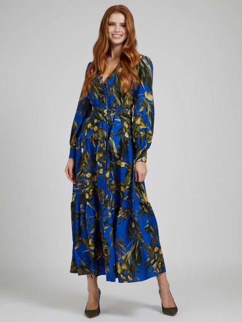 Robe Longue Imprimée Bleu Multi Guess