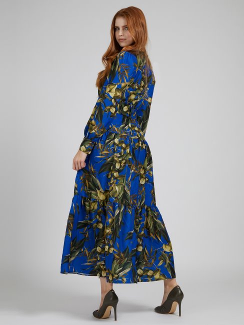 Robe Longue Imprimée Bleu Multi Guess