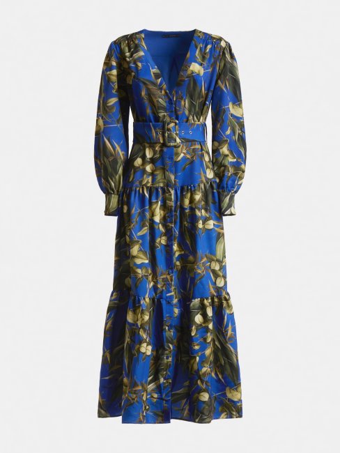 Robe Longue Imprimée Bleu Multi Guess