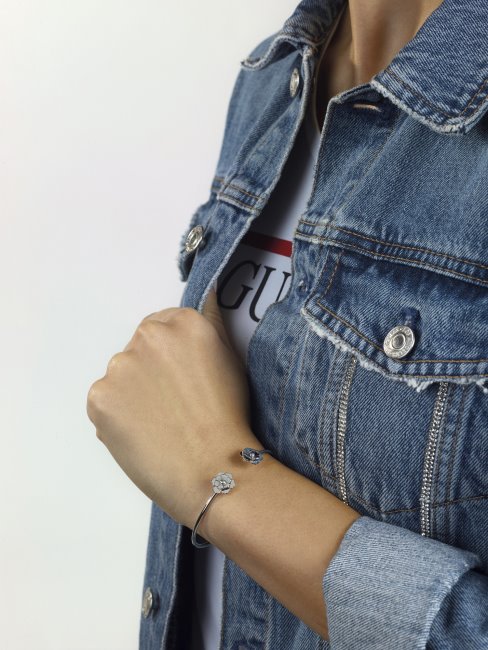 Guess Bracelet Pivoine Argent