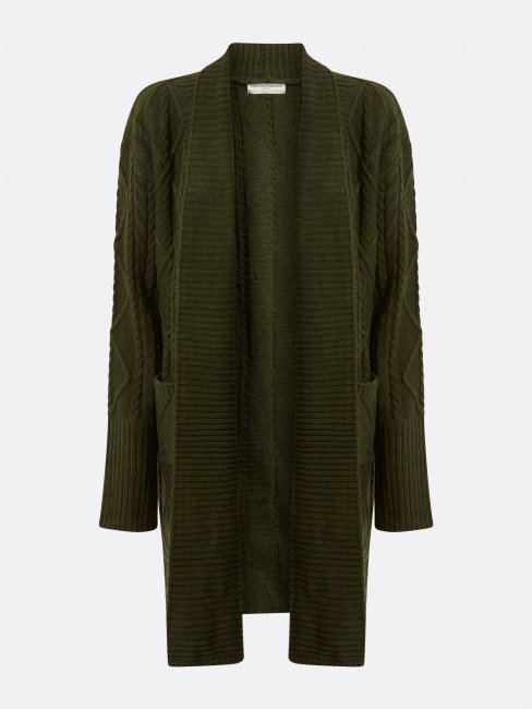 Guess Cardigan En Laine Mélangée Vert