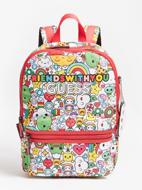 Sac à Dos à Imprimé De Personnages Sur L'ensemble Motif Multicolore Guess