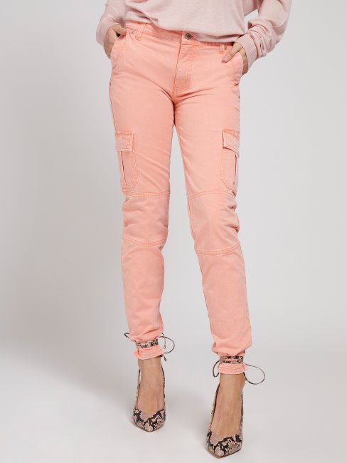 Pantalon Cargo Skinny Fit Guess Orange