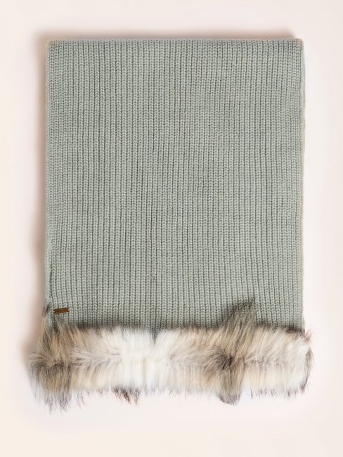 Foulard Marciano Fausse Fourrure Gris Guess