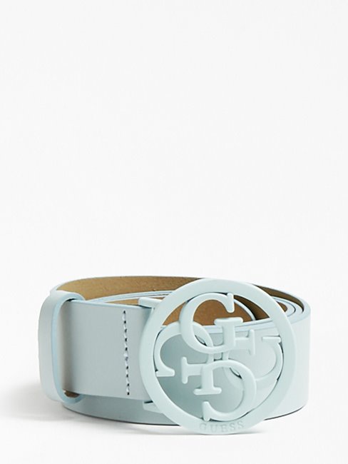 Ceinture Nives Bleu Sarcelle En Cuir Véritable Guess