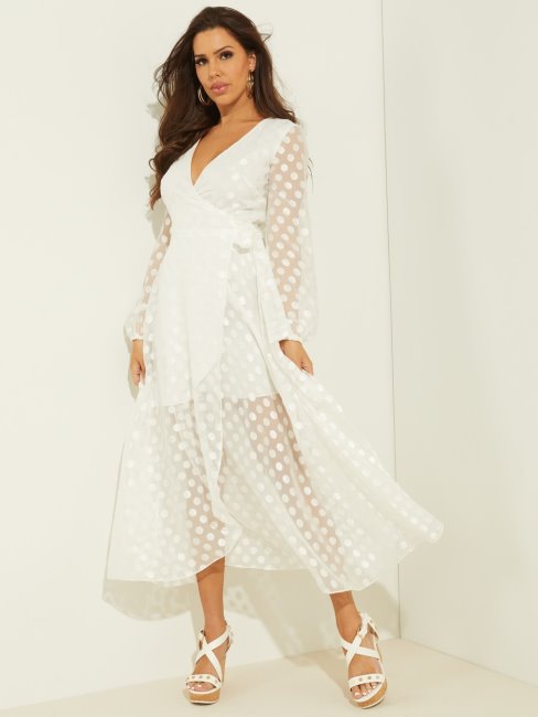 Robe Cache-cœur Guess Blanche