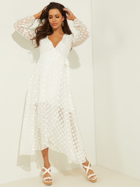 Robe Cache-cœur Guess Blanche