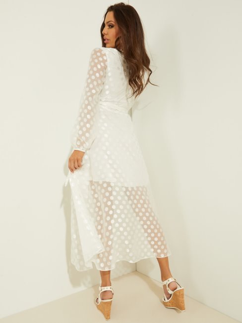 Robe Cache-cœur Guess Blanche