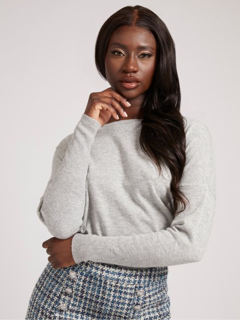 Pull Guess En Mélange De Cachemire Gris