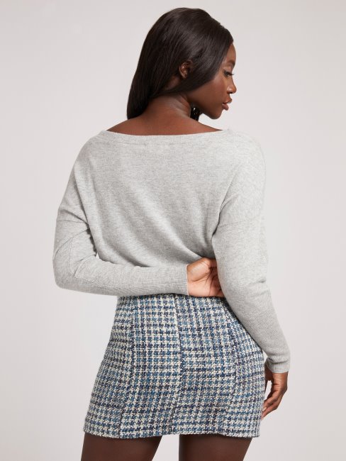 Pull Guess En Mélange De Cachemire Gris