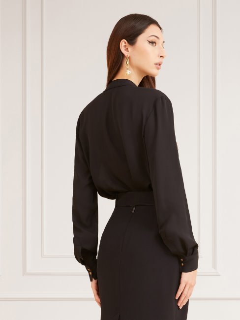 Guess Marciano Chaîne Blouse Noir