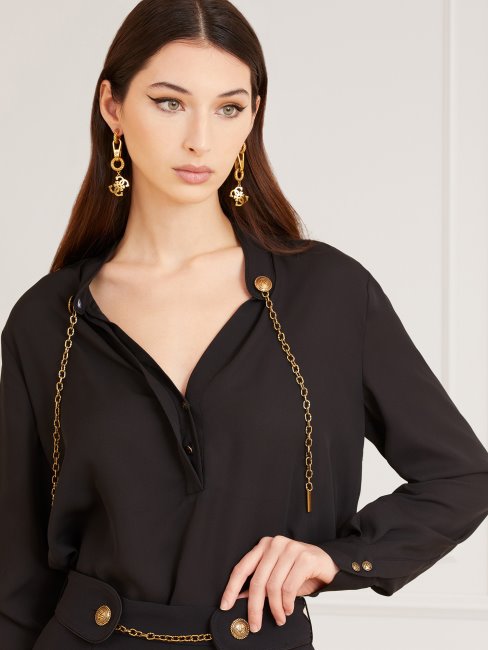 Guess Marciano Chaîne Blouse Noir