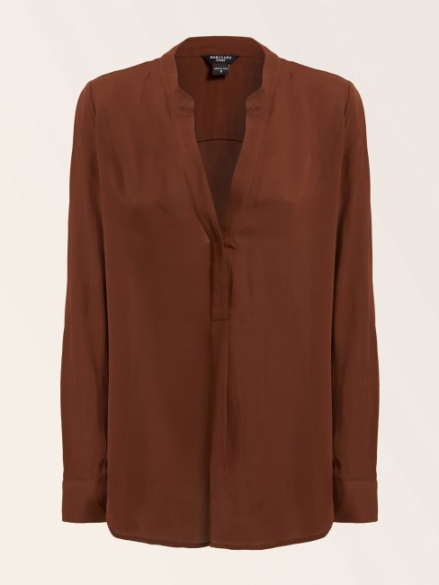 Chemisier En Soie Marciano Marron Guess