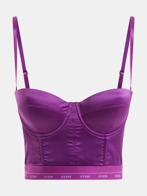 Balconnet En Satin Matelassé Violet Guess