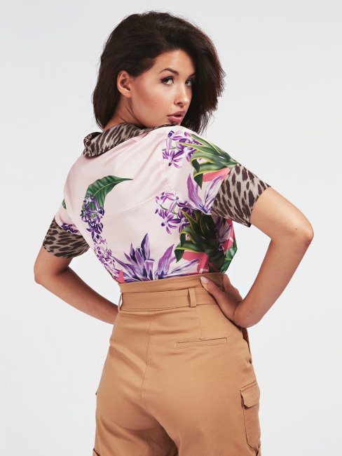 Nuisette Imprimée Fleuri Guess Multi Rose