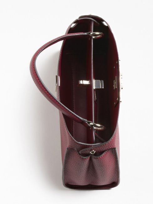 Sac à Main Guess Rouge En Fausse Fourrure Katey