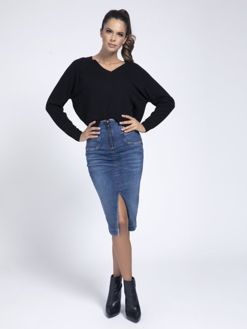 Pull Guess Col V Noir