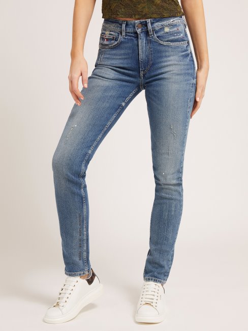 Pantalon Coupé Super Stretch Bleu Guess