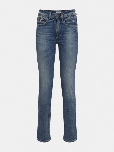 Pantalon Coupé Super Stretch Bleu Guess