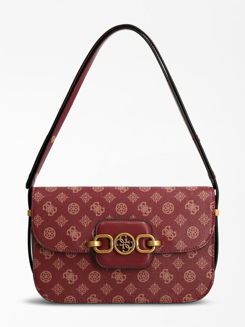 Sac à Bandoulière Rouge Multi Hensely 4g Peony Logo Guess