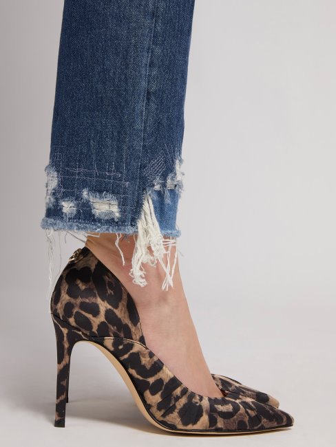 Guess Bleu Denim Pantalon Abrasions