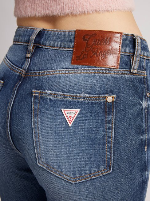 Guess Bleu Denim Pantalon Abrasions