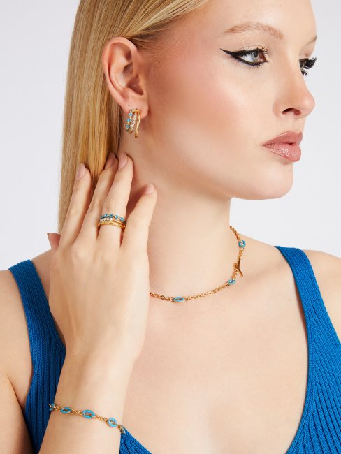 Collier Guess Pop Links Bleu Clair