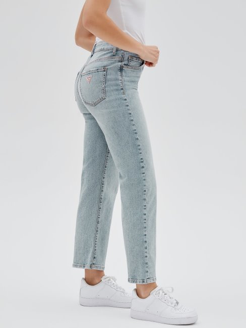 Guess Pantalon Denim Coupe Relax Bleu Clair