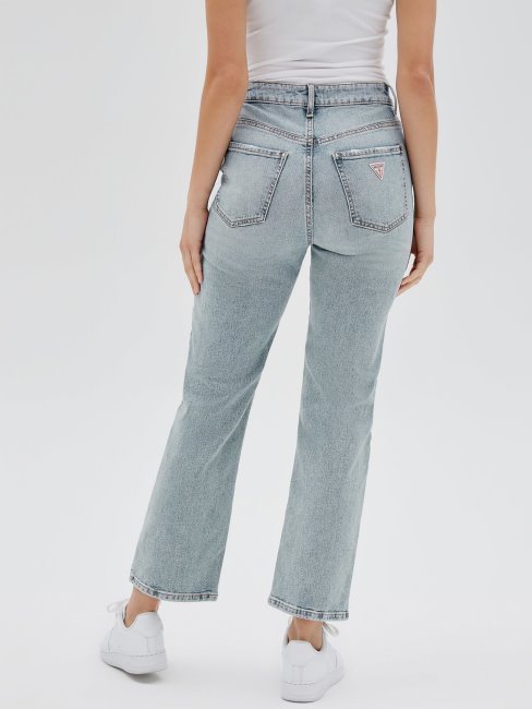 Guess Pantalon Denim Coupe Relax Bleu Clair