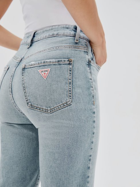 Guess Pantalon Denim Coupe Relax Bleu Clair