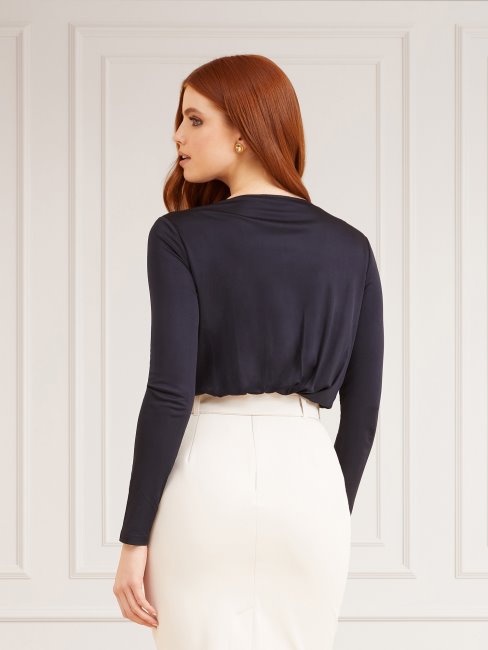 Body Marsiano En Viscose Bleu Guess