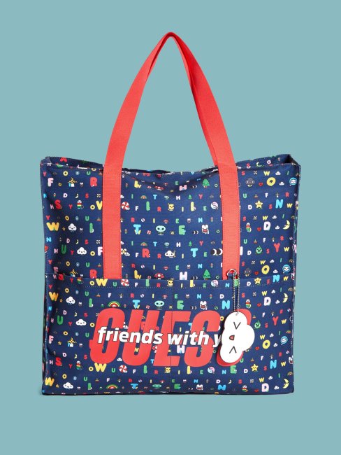 Cabas à Motif All-over Guess Bleu Multi