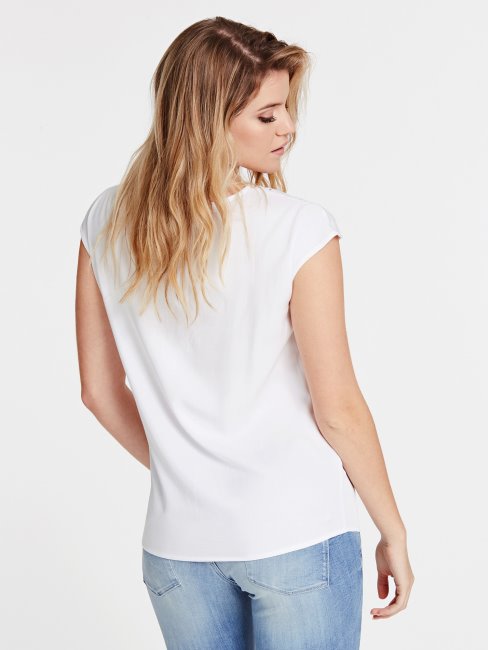 Deviner Haut Blanc En Dentelle