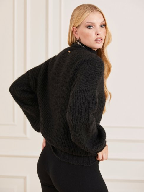 Pull En Laine Mélangée Marciano Noir Guess