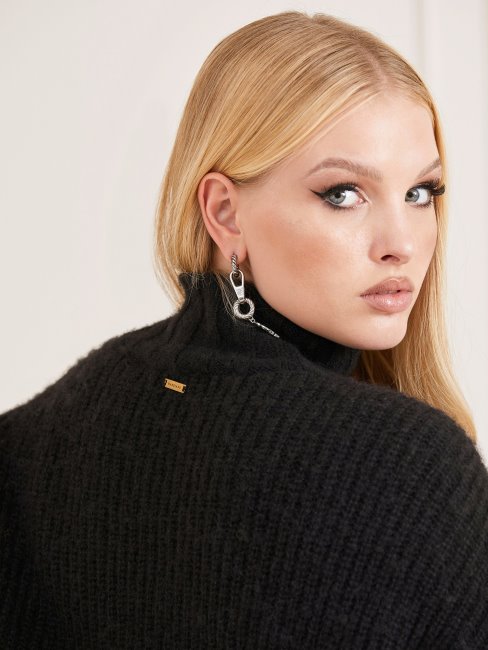 Pull En Laine Mélangée Marciano Noir Guess