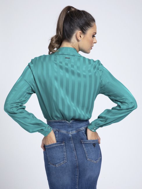 Chemise Body Rayée Guess Vert