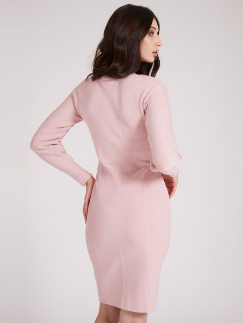 Robe Côtelée Rose Guess