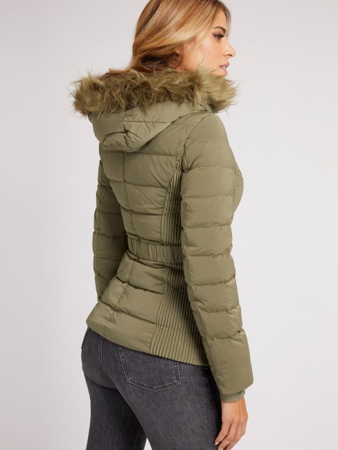 Devine Vrai Doudoune Verte