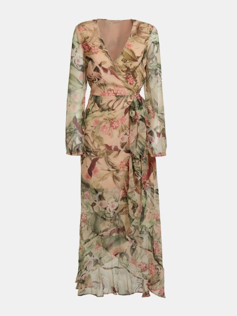 Robe Longue à Imprimé Fantaisie Florale Guess All-over