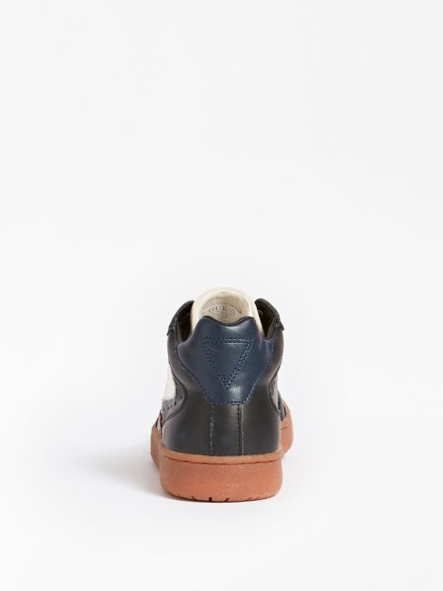 Guess Pesaro Baskets Montantes En Cuir Véritable Noir